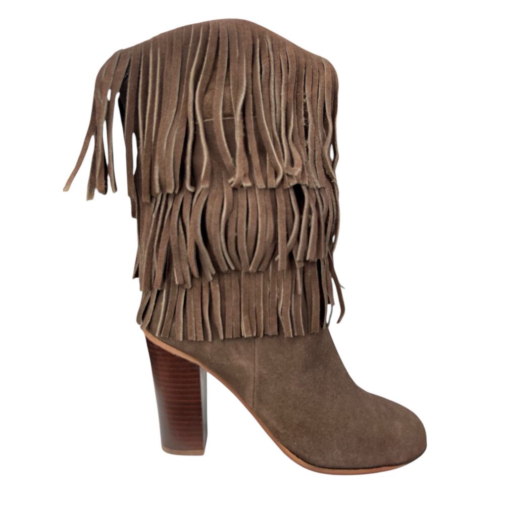 Jeffrey Campbell Ibiza Last Women’s Brown Suede Fringe Boot Size US 8